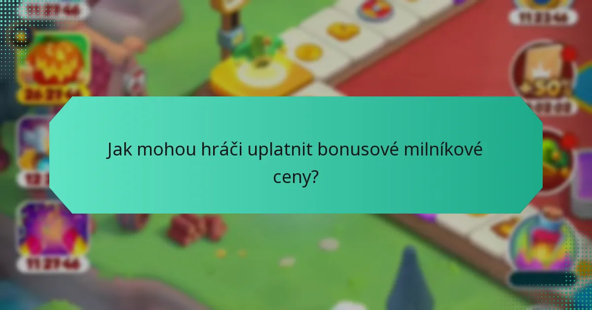 Jak mohou hráči uplatnit bonusové milníkové ceny?