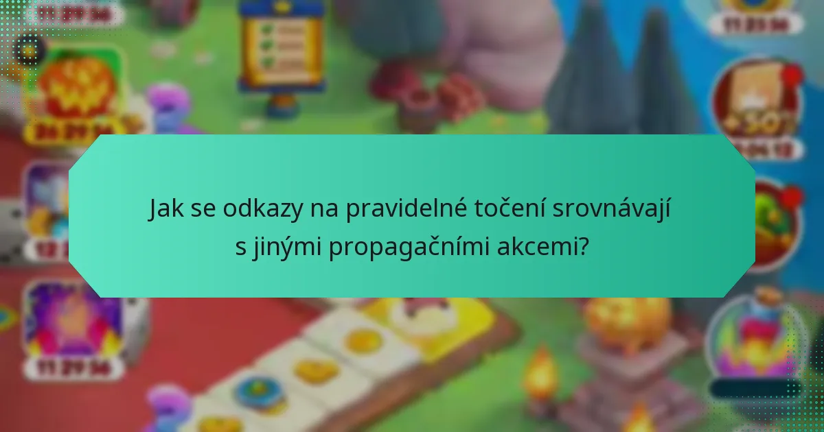 Jak se odkazy na pravidelné točení srovnávají s jinými propagačními akcemi?