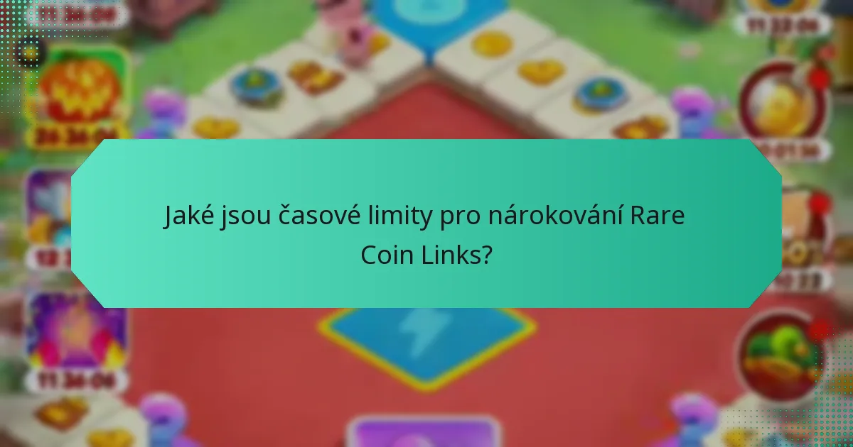 Jaké jsou časové limity pro nárokování Rare Coin Links?