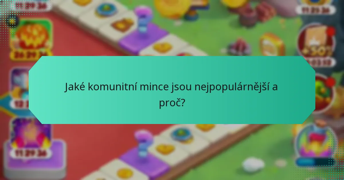 Jaké komunitní mince jsou nejpopulárnější a proč?