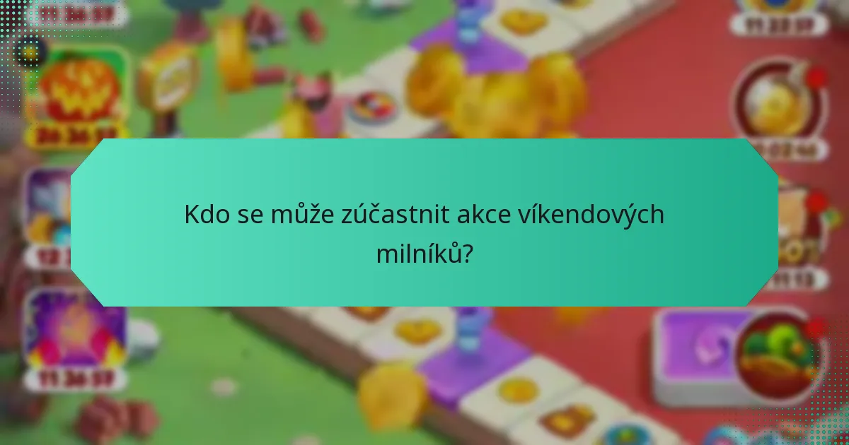 Kdo se může zúčastnit akce víkendových milníků?